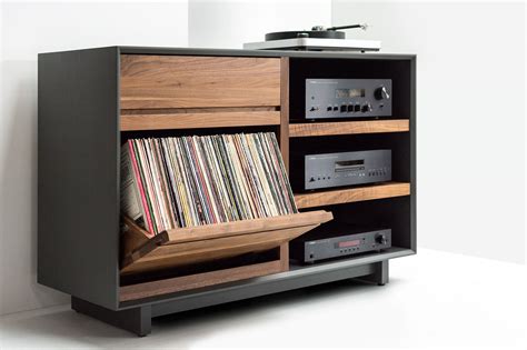 stereo cabinet with vinyl storage